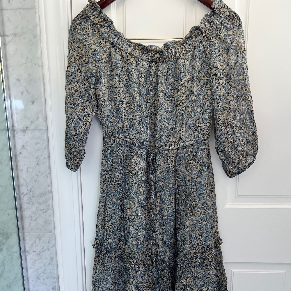 Anthropologie Floral Off Shoulder Dress OP